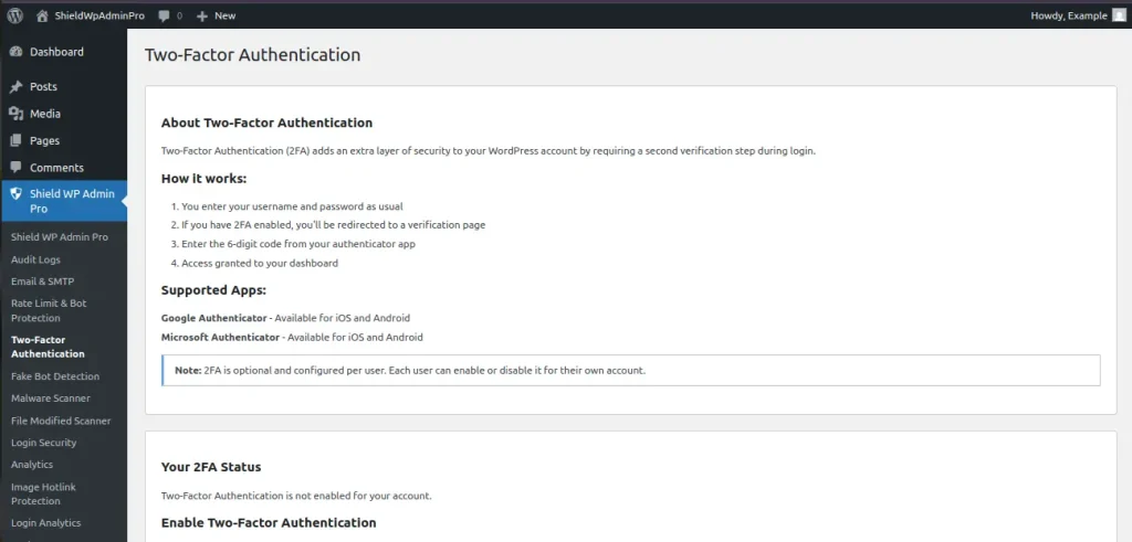 Shield WP Admin: WordPress Admin login Security Plugin